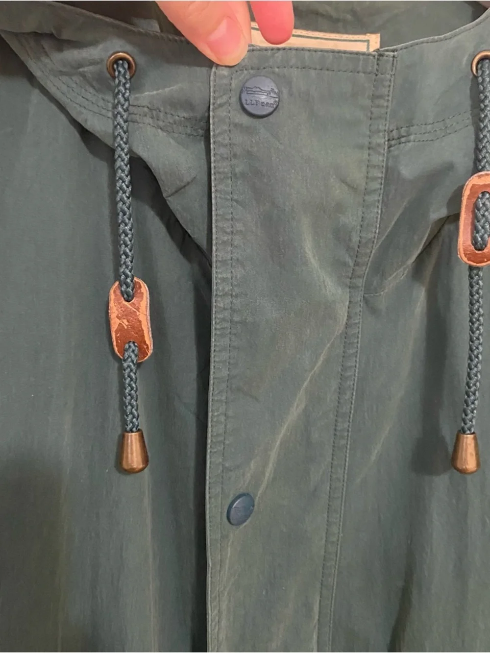 Vintage L.L.Bean Men’s Green Barn Fired Chore Spring Lightweight Coat Jacket XXL - Picture 5 of 12